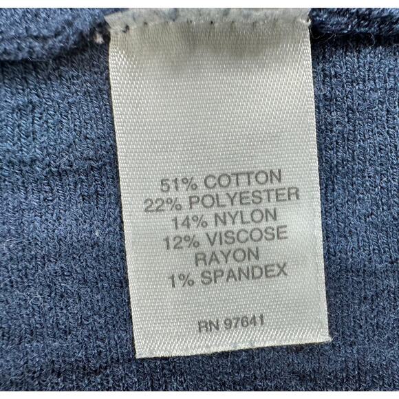 PureJill J Jill Artisanal Jacquard Cardigan Sweater Small Open Front Blue Gray - Picture 5 of 9